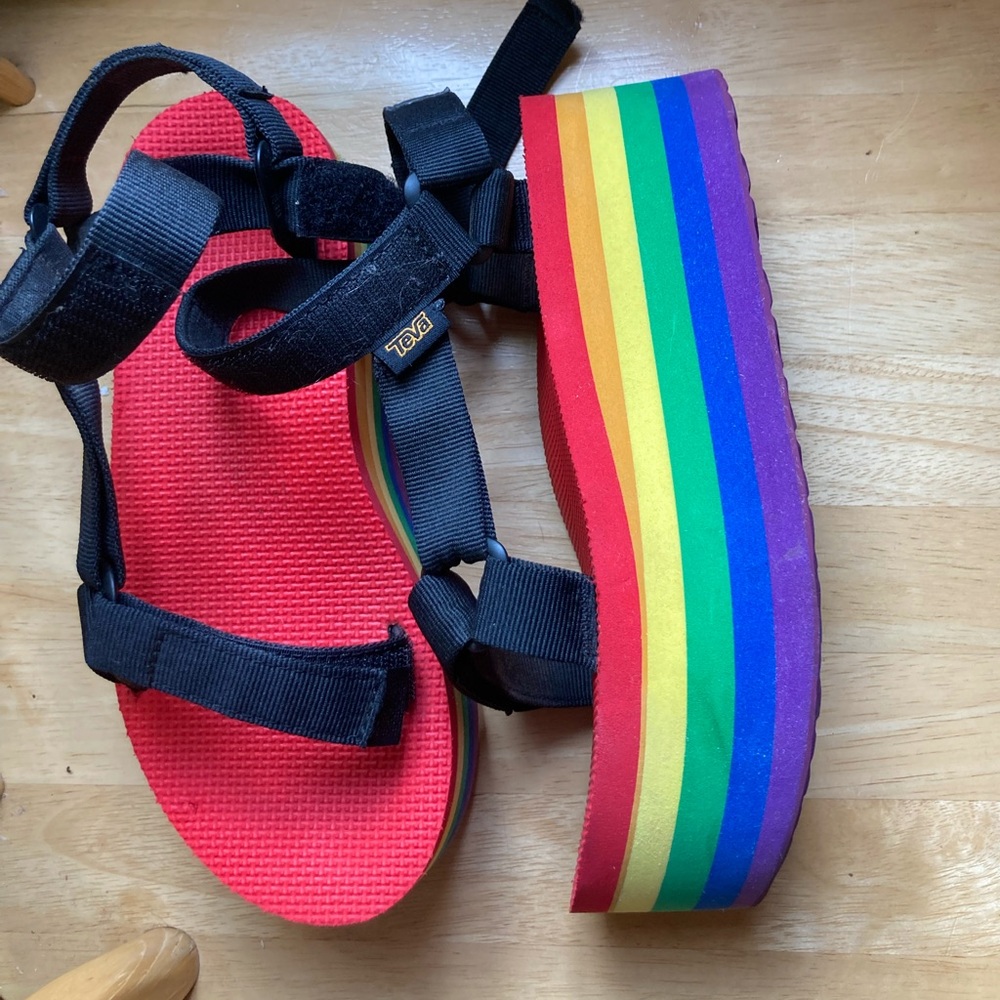 Rainbow Platform Tevas X Tegan & Sara Foundatiom Collab — Pride